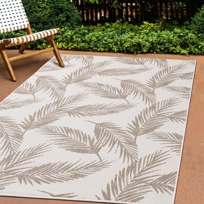 Rug Branch Contemporary Botanical Taupe Indoor Area Rug