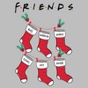 Womens Friends Mistletoe and Christmas Stockings T Shirt - 2 of 3
