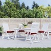vidaXL Chair Cushion Non Slip Outdoor Patio Seat Cushion Pad Oxford Fabric - Wine Red 19.7" x 19.7" x 2.8" 4-Pack - 2 of 4