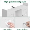Simple Trending Over The Toilet Storage Cabinet, Heavy Duty Bathroom Organizer Shelf with Adjustable Shelf and Doors, White - 4 of 4