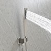 SEVOBAL Shower Faucets, Square Rain Shower Head with Handheld Showerhead and Hose for Complete Bathroom Shower System, Silver, 17.3"*14.2"*7.1" - 4 of 4