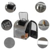 Unique Bargains Pet Backpack Transport Box for Cats and Small Dogs 13.39"x9.84"x16.54" Khaki - 3 of 4