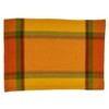Saro Lifestyle Banded Border Placemat, 14"x20" Oblong, Orange (Set of 4) - 2 of 4