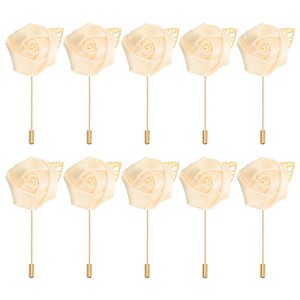 Unique Bargains Pocket Handmade Flower Lapel Pin Boutonnieres for Wedding party 24 Pcs - 1 of 4