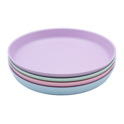 pastel blue, mint, purple & pink