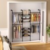LOVMOR Industrial Pipe Clothing Racks,Industrial Clothing Rack Wall Mounted,Black Clothes Rack Retail Display Hanging Rod - 3 of 4