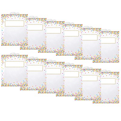 Ashley Productions® Hanging Confetti Pattern Storage/Book Bag, 10.5" x 12.5", 6 Per Pack, 2 Packs