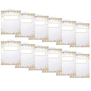 Ashley Productions® Hanging Confetti Pattern Storage/Book Bag, 10.5" x 12.5", 6 Per Pack, 2 Packs - 1 of 2