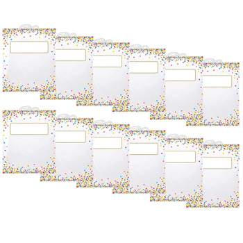 Ashley Productions® Hanging Confetti Pattern Storage/Book Bag, 10.5" x 12.5", 6 Per Pack, 2 Packs