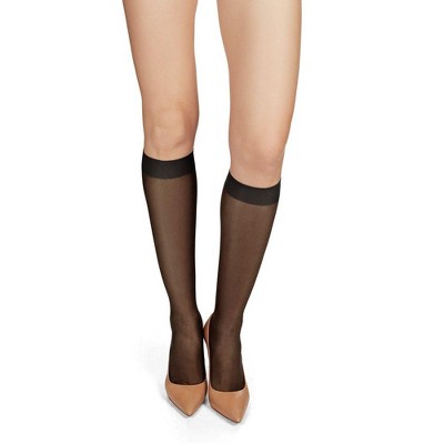 Memoi Women's Silky Sheer Knee Highs - image 2