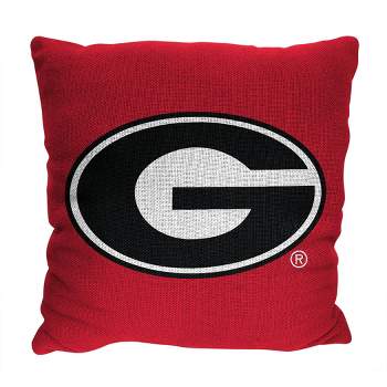 14"x14" NCAA Georgia Bulldogs Invert Double Sided Jacquard Decorative Pillow - 2pk