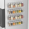 Attop Wall-Mounted Acrylic Spice Rack Organizer (Transparent, 4-Pack) – 2 Nano Double-Sided Tapes for Cabinet/Pantry Doors - 3 of 4