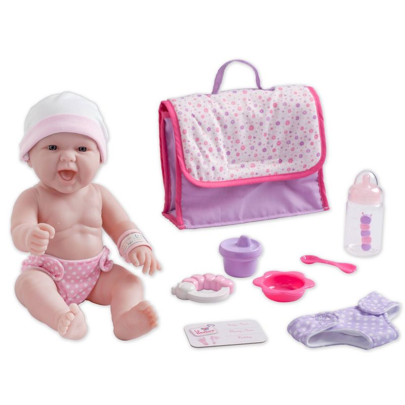 JC Toys La Newborn 13&#34; Baby Doll with 7pc Diaper Bag Set, 3 of 7