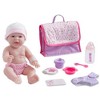JC Toys La Newborn 13" Baby Doll with 7pc Diaper Bag Set - image 2 of 4