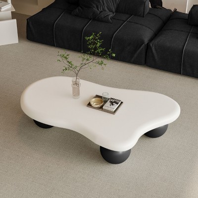 CAVINAS Cloud Coffee Table with Base, Smart Coffee Table, Modern Coffee Table for Living Room, Bedroom