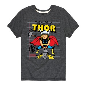 Boys' - Marvel - Thor Doodle Short Sleeve Graphic T-Shirt - 1 of 4