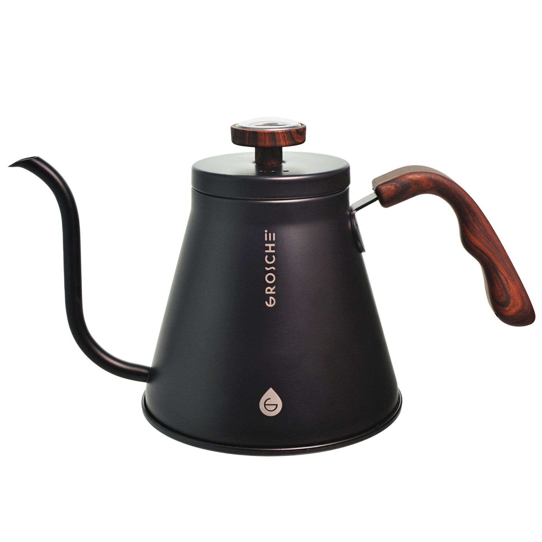 GROSCHE Marrakesh Gooseneck Kettle for Pour Over Coffee Makers and Coffee Drippers, Stainless Steel, 34 oz