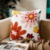 REGALWOVEN Floral Embroidered Decorative Throw Pillow Covers Farmhouse Flower Pattern Cushion Cases for Couch Living Room Decor 18 x 18 Inch 2 Pcs - 2 of 4