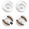 Unique Bargains 2 Pair Toilet Seat Cover Pad Bathroom Warm Toilet Seat Cushion Washable Reusable - 4 of 4