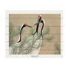 Trademark Fine Art Pictufy Cranes From Momoyogusa Wood Slat Art - 3 of 4