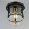 Maxim Lighting Capitol 1 - Light Flush Mount in  Black/Antique Brass - 3 of 3