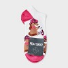 Women's Cowgirl Low Cut Socks - White/Pink 4-10: Animal Icon Pattern, Lightweight Fabric - 2 of 3