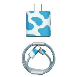 Olivia Pratt Printed Wall Charger 20W USB-C Power Adapter with USB-C to Lightning 3.3ft Nylon Cable - 1 of 4