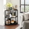 Tangkula Corner Printer Stand with Power Outlet 4-Tier Storage Rack with Adjustable Metal Mesh Shelf - 2 of 4