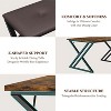 Kitchen Table Set with 2 Upholstered Benches, Z-Shaped Leg Kitchen Table Set for 4 3 Piece Dining Table Set for Small Space Saving Space - 4 of 4