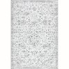 Acekool 10x13 Vintage Medallion Washable Area Rug, Extra Large Non-Slip Distressed Floral Carpet, Stain Resistant for Living Room, Bedroom, Grey - 2 of 4