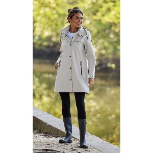 Weatherproof Women's Hooded A-Line Rain Jacket - 1 of 4