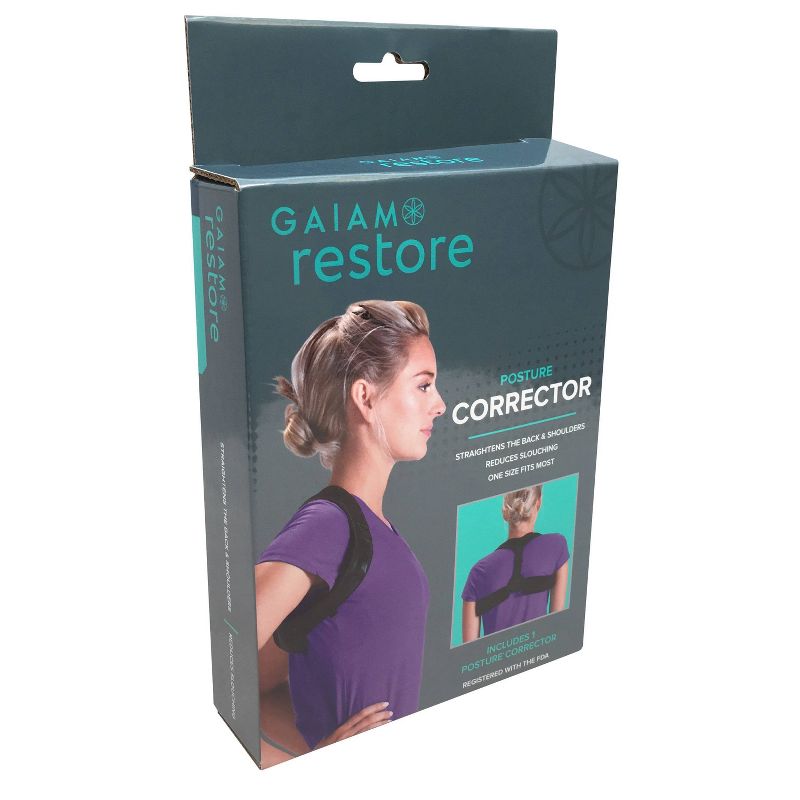 Gaiam Restore Posture Corrector Back Stretcher - Black, 4 of 8