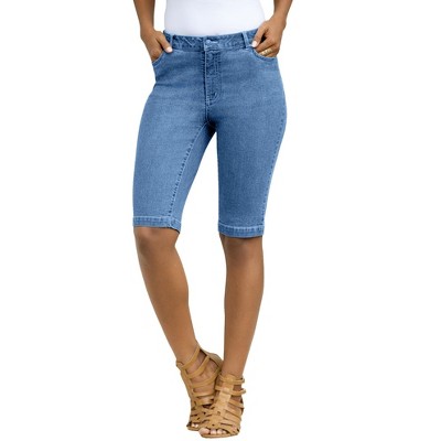 Roaman's Women's Plus Size Invisible Stretch Iconic Bermuda Short