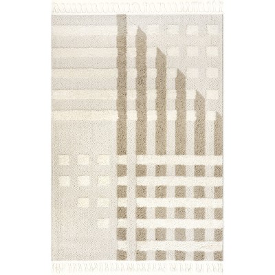 Nuloom Cordelia Fragmented Stripes Tasseled Indoor Area Rug