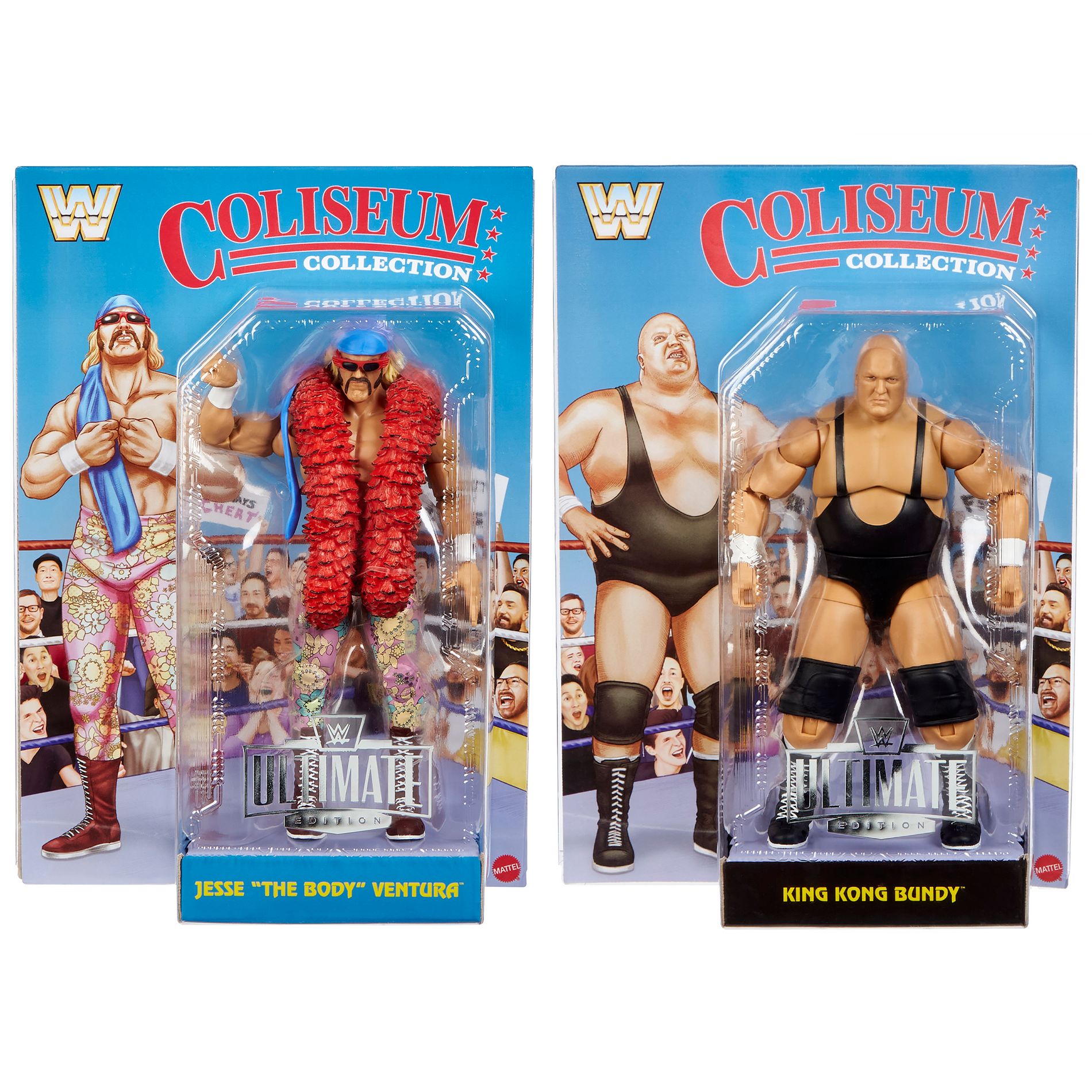 Coliseum Collection Set of 2 WWE Ultimate Edition 2-Pack Ringside Exclusive Ventura & Bundy Action Figures