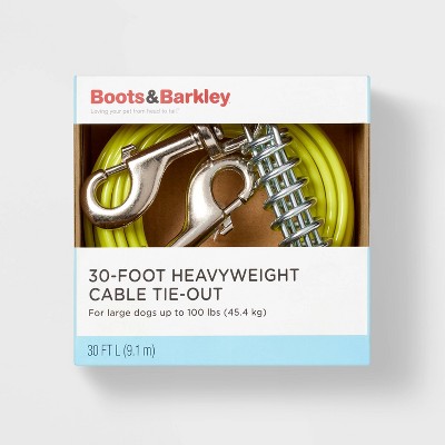 Heavyweight Cable Tie-Out for Dogs - 100lbs - 30ft - Boots &#38; Barkley&#8482;