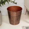happimess Axel Modern Minimalist Hammered Steel 2-Gallon Wastebasket - 2 of 4