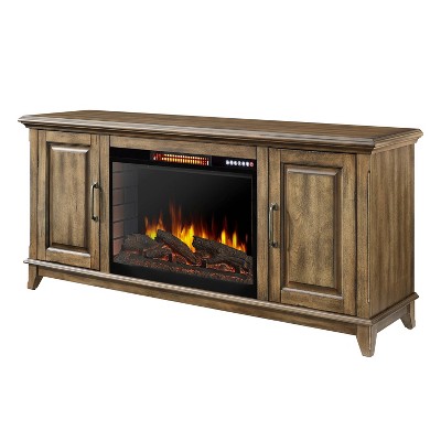 60" Marcus Electric Fireplace with Bluetooth Antique Pine Finish - Muskoka