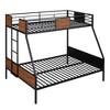 CAVINAS Full/Twin Over Full/Twin Bunk Bed with Ladder & Splicing Guardrail,Metal Bed Frame for Kids Room,Bedroom - 3 of 4