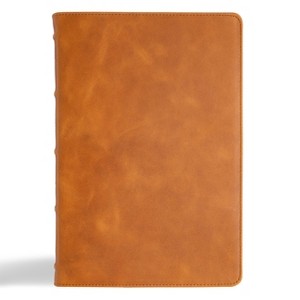 KJV Giant Print Bible, Holman Handcrafted Collection, Marbled Chestnut Premium Calfskin - by  Holman Bible Publishers (Leather Bound) - 1 of 1