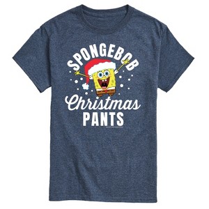 Men's - SpongeBob SquarePants - Christmas Pants Short Sleeve Graphic T-Shirt - 1 of 4