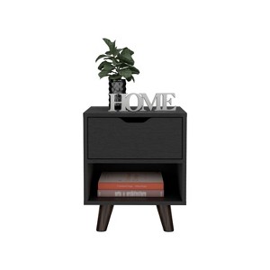 NicBex Nightstand with Drawer,Modern Side Table with Storage Space,Bedside Table for Bedroom,Living Room,Black/White - 1 of 4