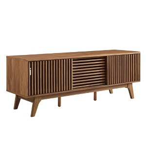 Modway Iterate 59" TV Stand – Mid-Century Modern Entertainment Console with Fluted Doors, Storage Cabinets & Cable Ports - 1 of 4