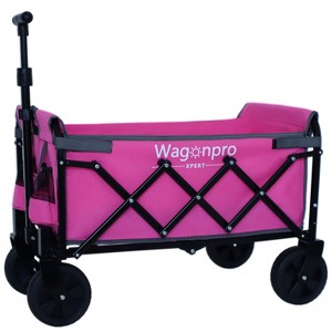 NAYSAYE Wagons Expandable Dual Layer Utility Cart for Shopping Gardening and Outdoor Fun, Pink, 29.5"*17.9"*38.6" - 1 of 4