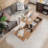 Brown 47" Lift-Up Coffee Table with 2 Hidden Compartments - 2 of 4