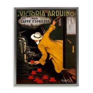 Stupell Industries Vintage Espresso Advertisement Black Framed Floater Canvas Wall Art - 1 of 4