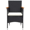 VidaXL Patio Dining Chairs 4 pcs Poly Rattan Black - 4 of 4