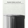 Designer Fluted Bathroom Trash Can - 1.6-Gallon Stainless Steel Bin with Soft-Close Lid & Pedal, Slim Space-Saving - 4 of 4