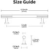 attop 10 Pack Matt Black Cabinet Pulls, 5 Inch(128mm) Hole Centers Cabinet Handles Kitchen Hardware for Cabinets and Drawers - 2 of 4