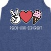 Girls' - Instant Message - Peace Love Ice Cream Graphic Sleeveless Aline Dress - 2 of 4